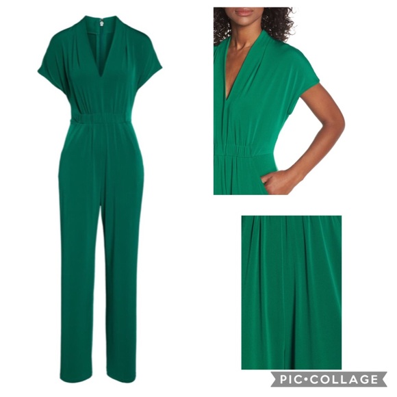 Vince Camuto Pants - 🌻 🆕 Vince Camuto Cinched Waist Jumpsuit Green